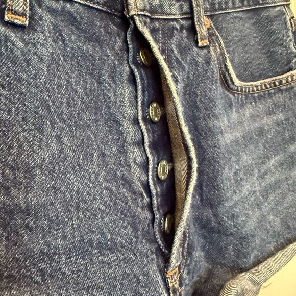 Agolde Parker Vintage Cut Off Denim Button Fly Shorts Size 28 - Picture 4 of 8